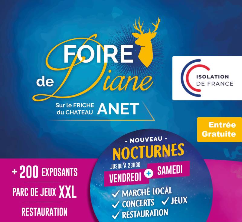 La Foire de Diane à Anet, près de Dreux : Expo Vente du 19 au 21 avril 2024